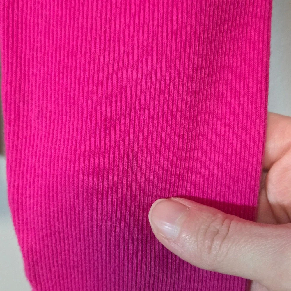 Abercrombie Henley Top Y2K Pink Fitted Ribbed Elena Gilbert Coquette Size Medium - Picture 7 of 13